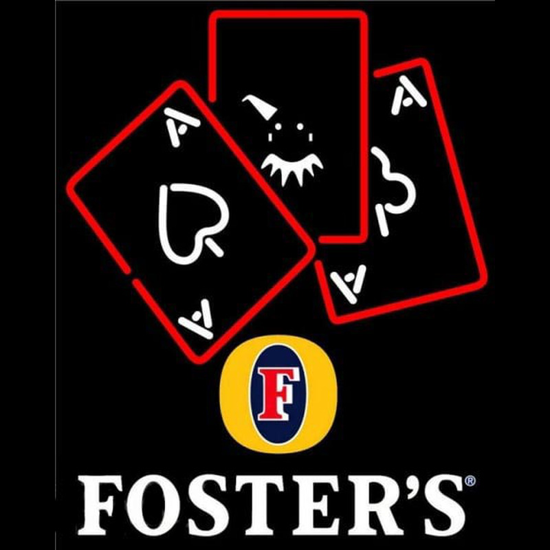 Custom Fosters Ace And Poker Beer Sign Neon Sign USA