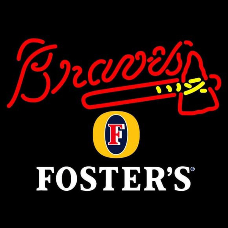Custom Fosters Atlanta Braves MLB Beer Sign Neon Sign USA