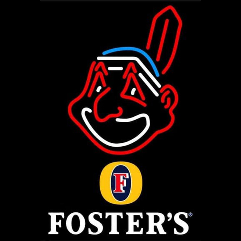 Custom Fosters Cleveland Indians MLB Beer Sign Neon Sign USA