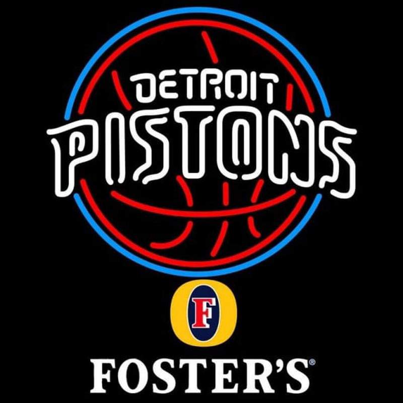 Custom Fosters Detroit Pistons NBA Beer Sign Neon Sign USA