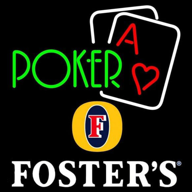 Custom Fosters Green Poker Beer Sign Neon Sign USA