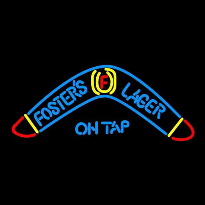 Custom Fosters Lager Boomerang Beer Sign Neon Sign USA