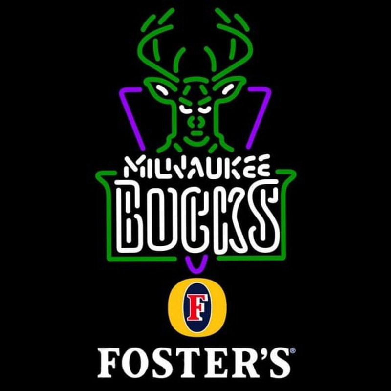 Custom Fosters Milwaukee Bucks NBA Beer Sign Neon Sign USA
