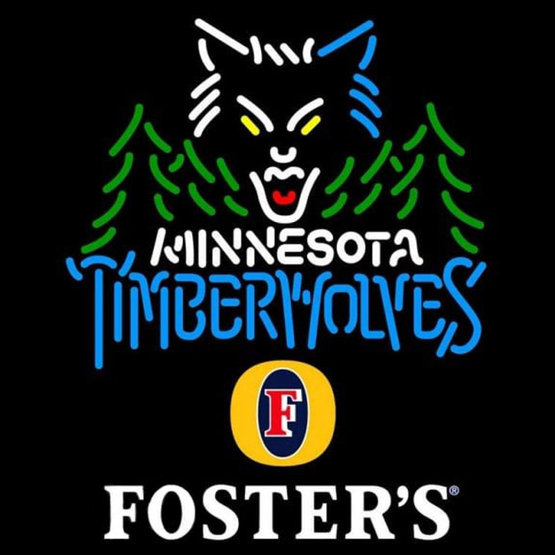 Custom Fosters Minnesota Timberwolves NBA Beer Sign Neon Sign USA