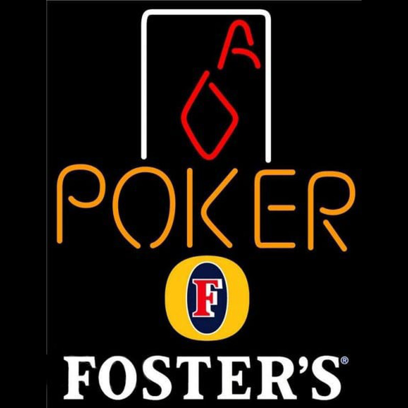 Custom Fosters Poker Squver Ace Beer Sign Neon Sign USA