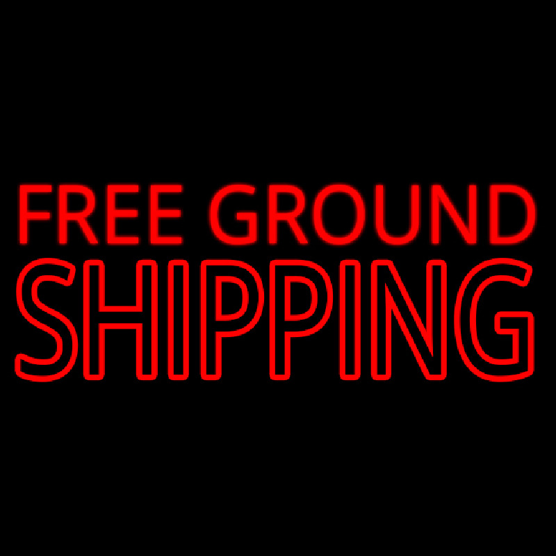 Custom Free Ground Shipping Block Neon Sign USA