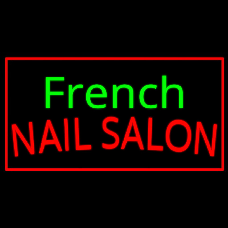 Custom French Nail Salon Neon Sign USA