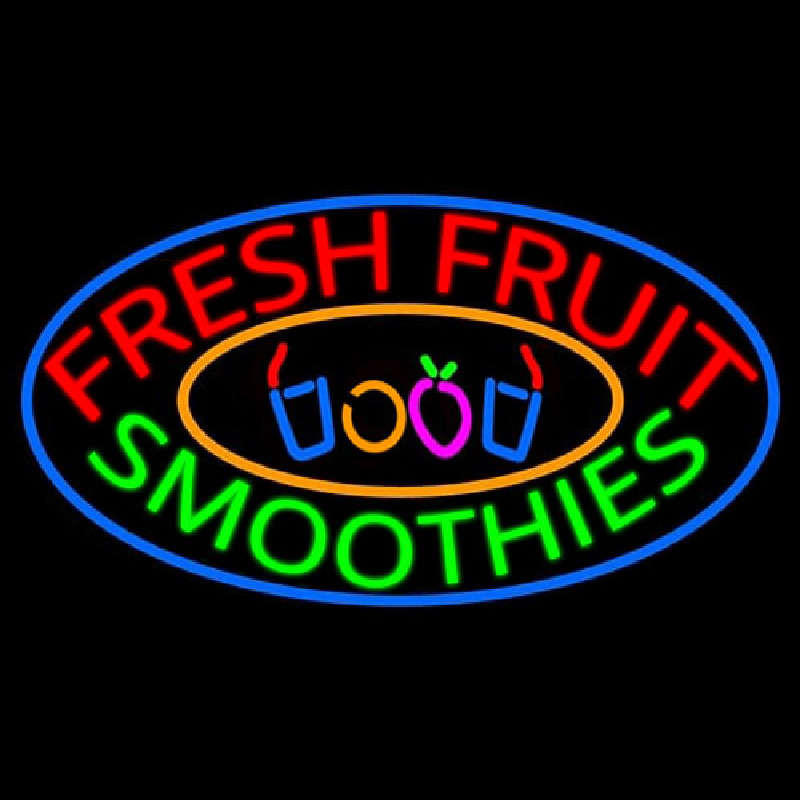 Custom Fresh Fruit Smoothies Neon Sign USA