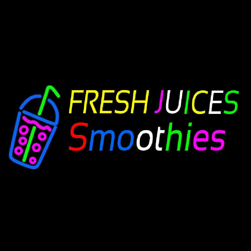 Custom Fresh Juices Smoothies Neon Sign USA