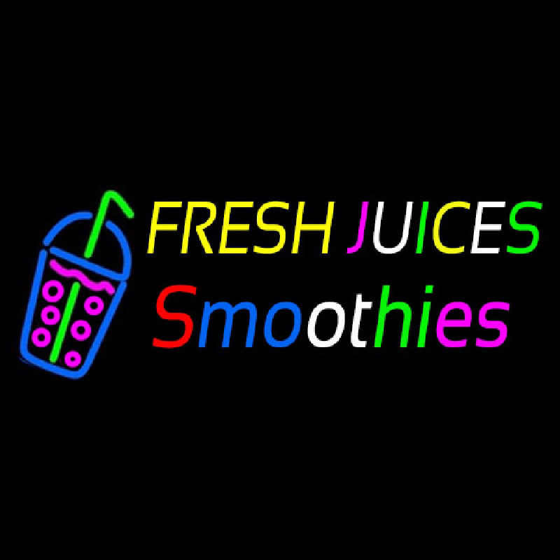 Custom Fresh Juices Smoothies Neon Sign USA