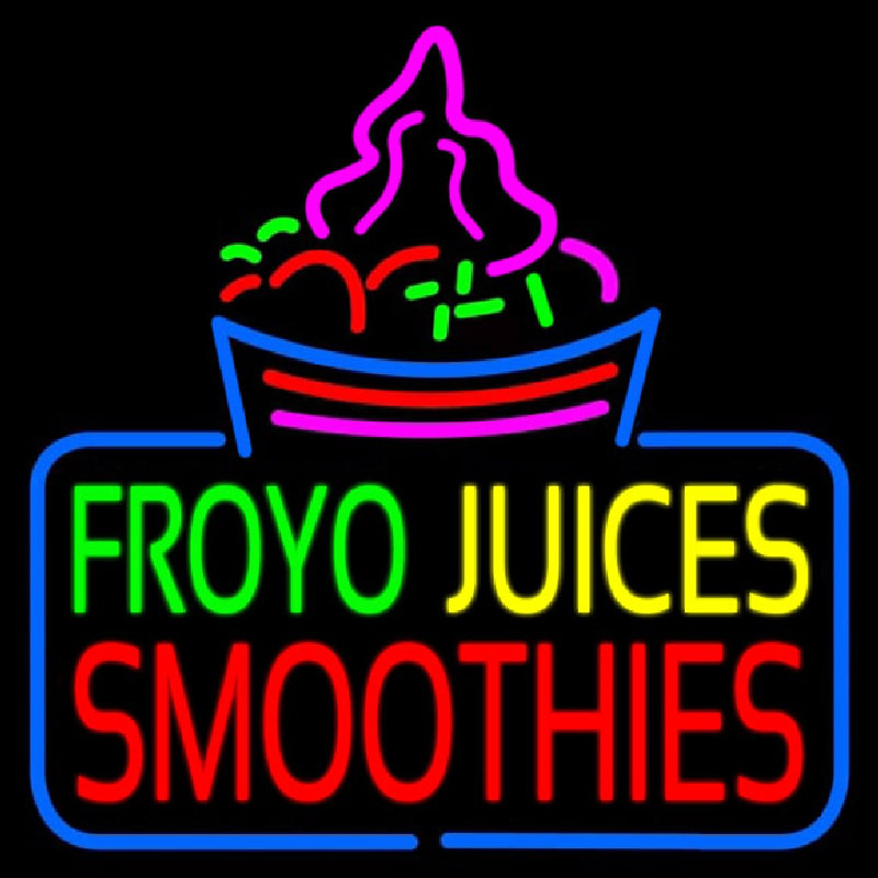 Custom Froyo Juices Smoothies Neon Sign USA