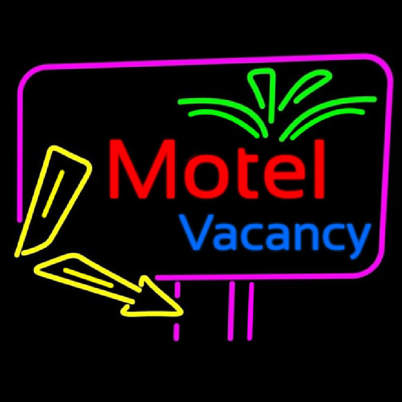 Custom Funky Motel Vacancy Neon Sign USA