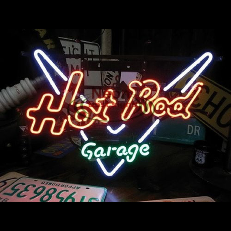 Custom GARAGE HOT ROD Neon Sign USA