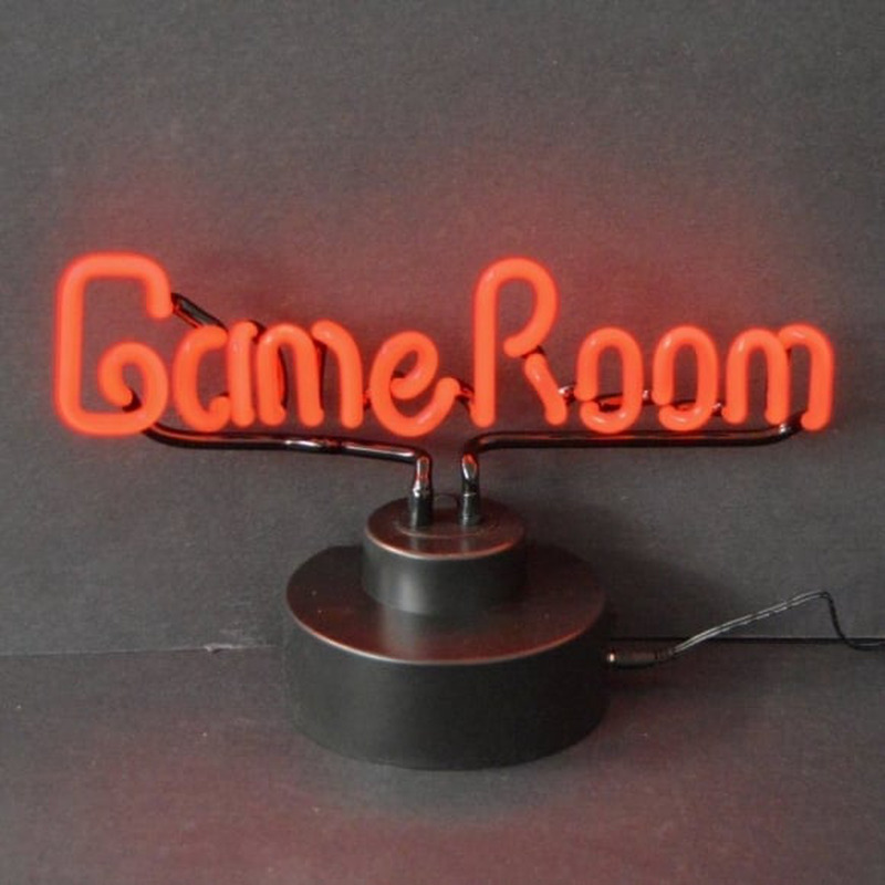 Custom Game Room Red Lettering Desktop Neon Sign