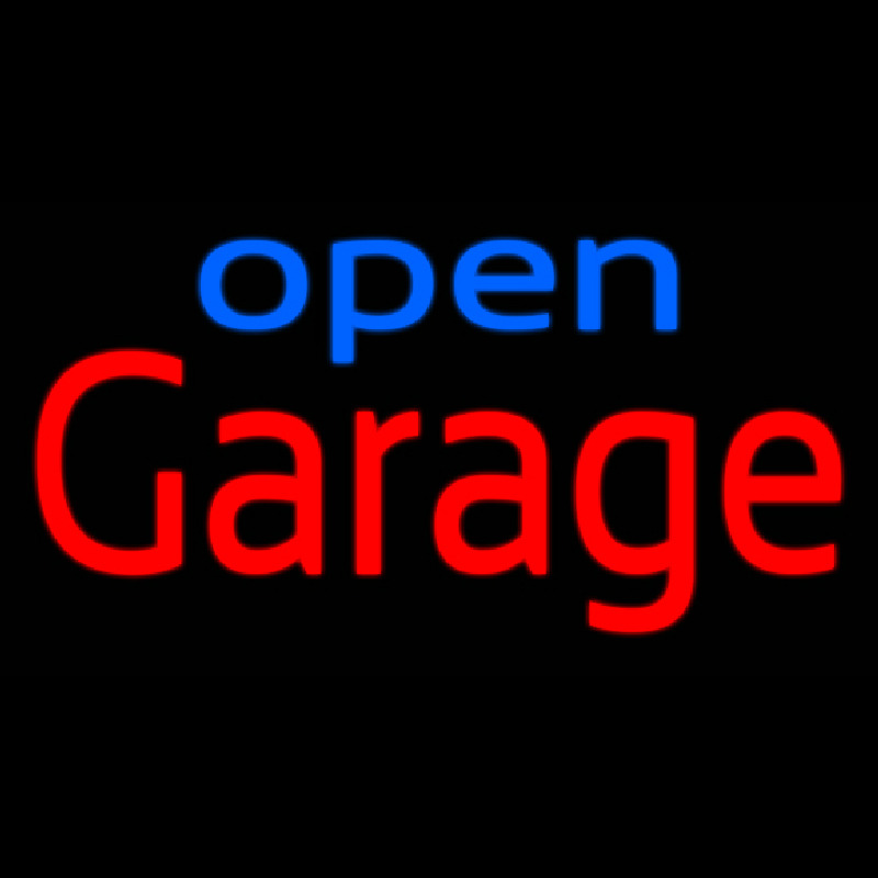 Custom Garage Open Neon Sign USA