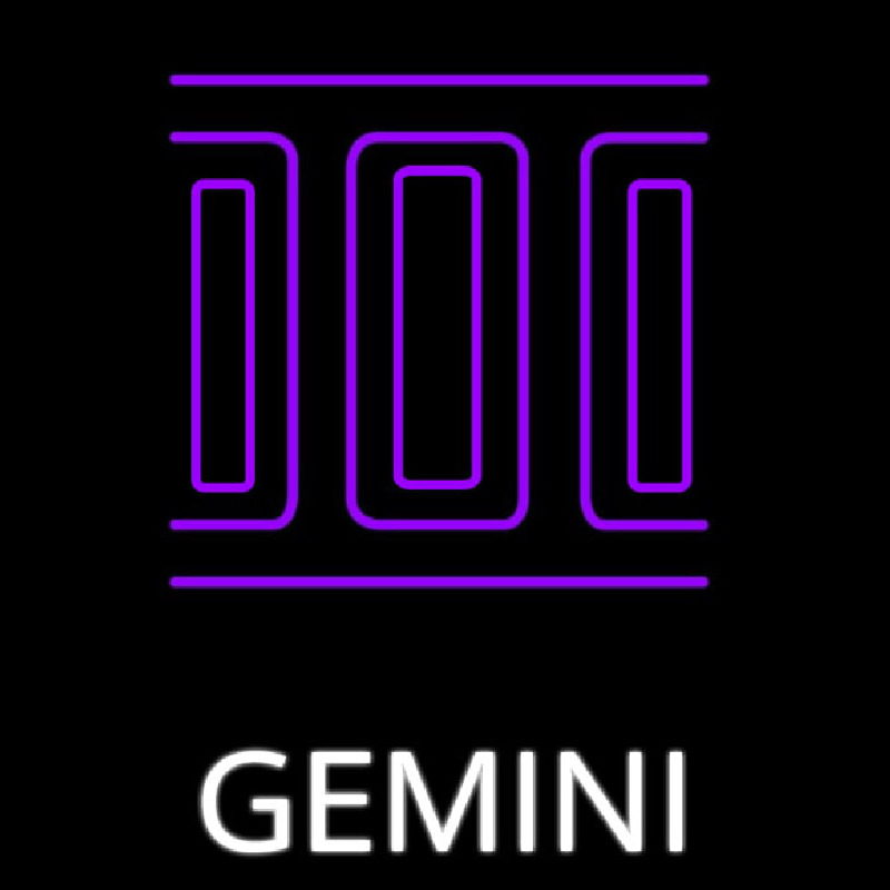 Custom Gemini Icon Neon Sign USA