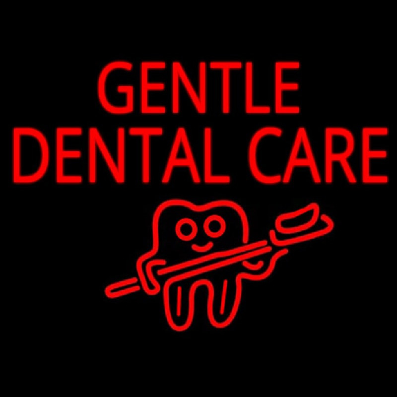 Custom Gentle Dental Care Neon Sign USA