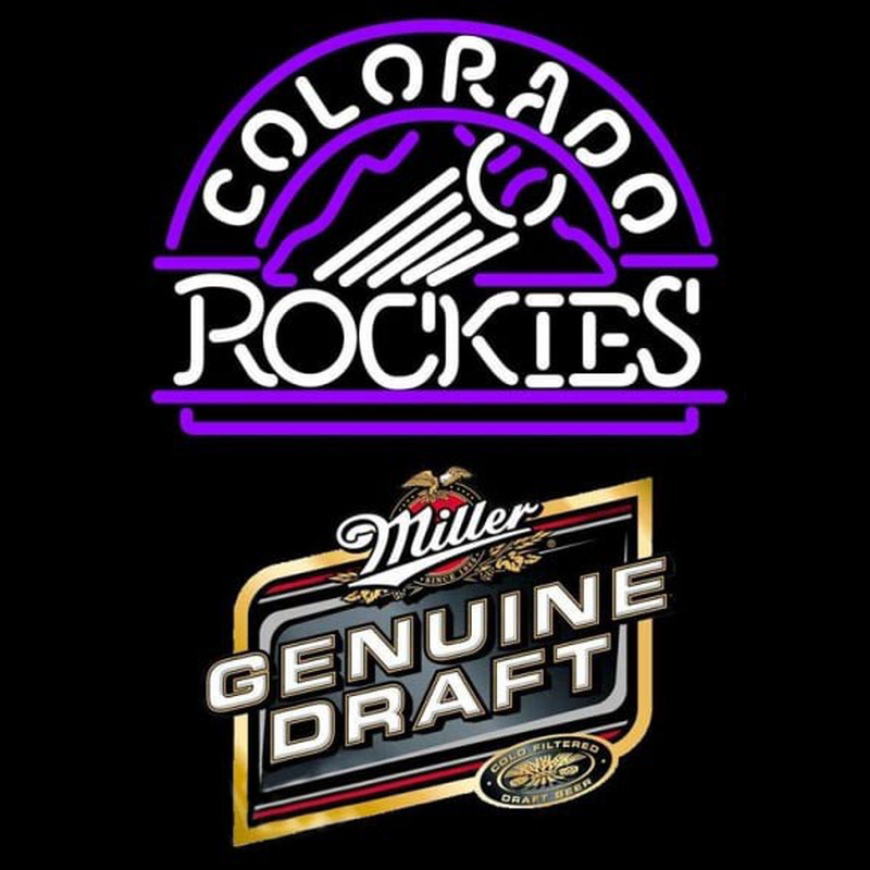 Custom Genuine Draft Colorado Rockies MLB Beer Sign Neon Sign USA