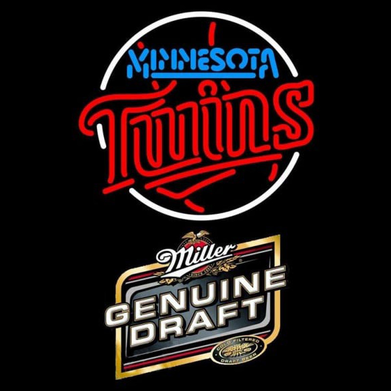 Custom Genuine Draft Minnesota Twins MLB Beer Sign Neon Sign USA