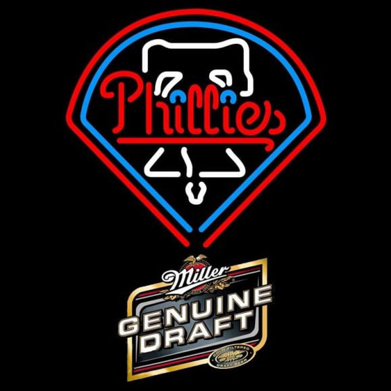 Custom Genuine Draft Philadelphia Phillies MLB Beer Sign Neon Sign USA