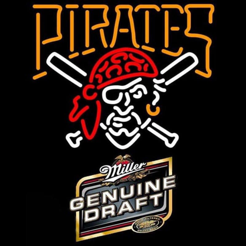 Custom Genuine Draft Pittsburgh Pirates MLB Beer Sign Neon Sign USA