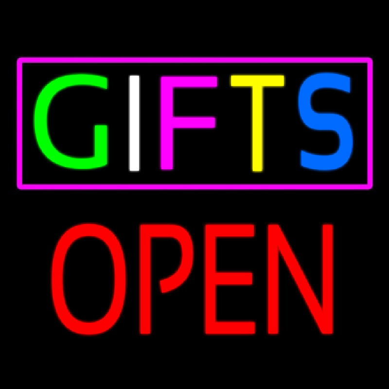 Custom Gifts Block Open Neon Sign USA