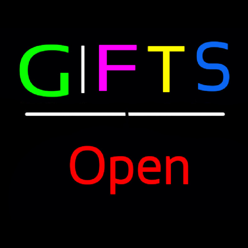 Custom Gifts Open White Line Neon Sign USA
