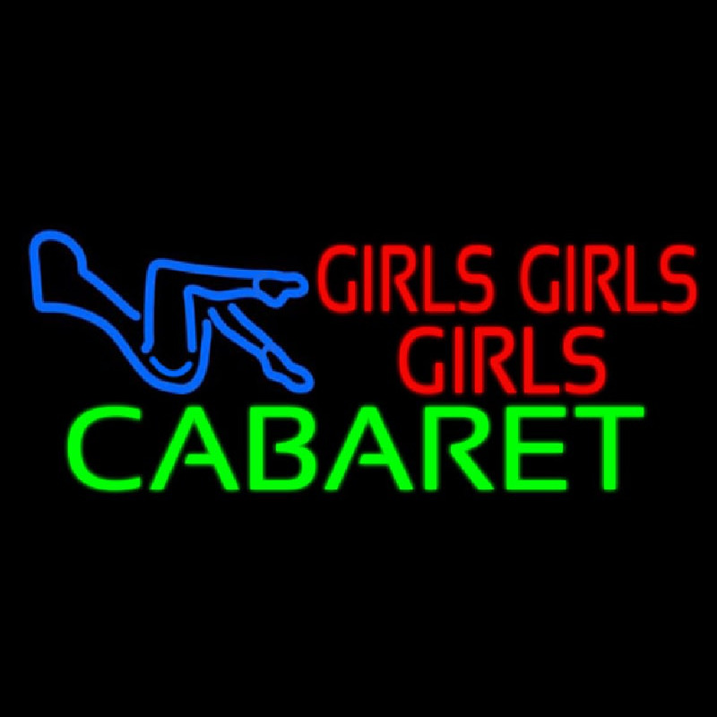 Custom Girls Girls Girls The Cabaret Girl Logo Neon Sign USA