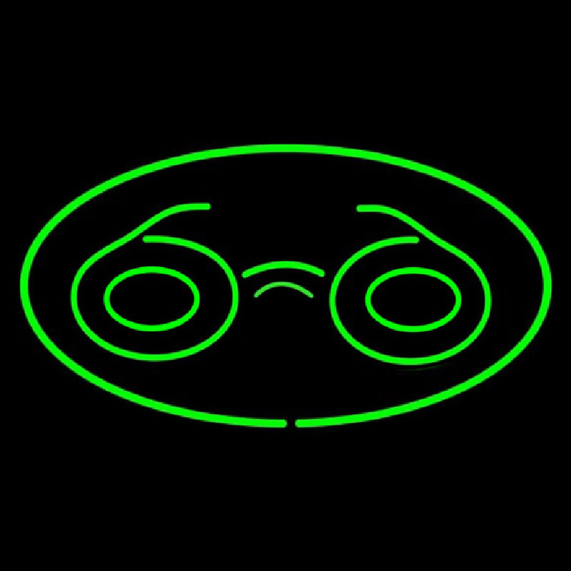 Custom Logo Oval Green Neon Sign USA