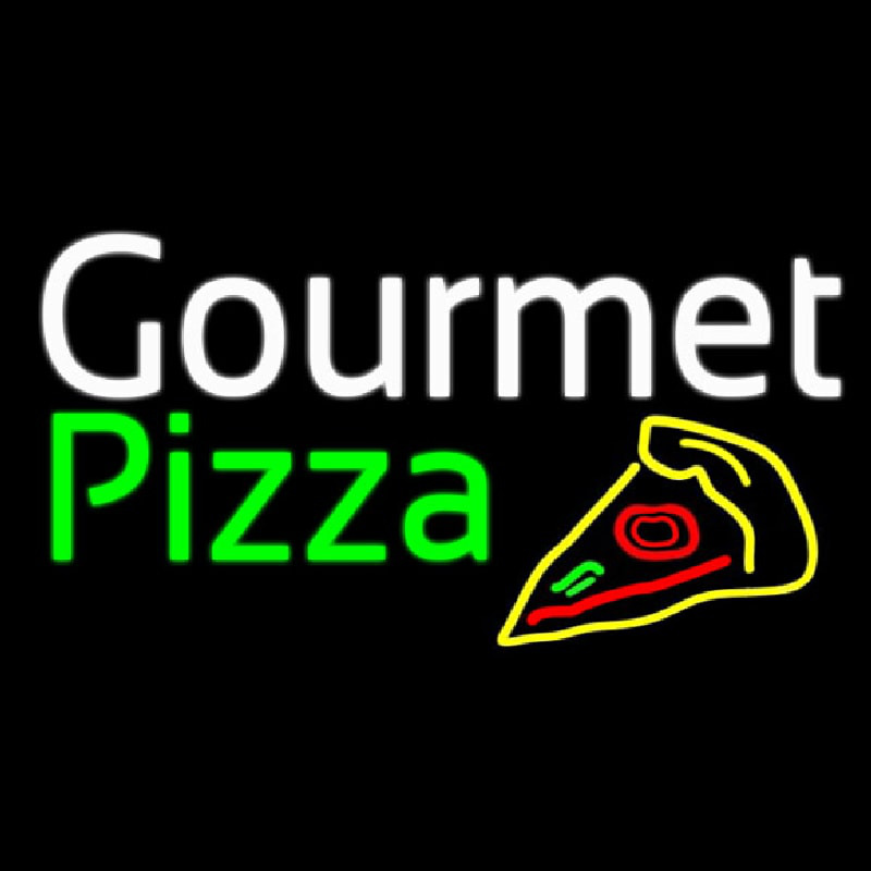 Custom Gourmet Pizza With Pizza Neon Sign USA