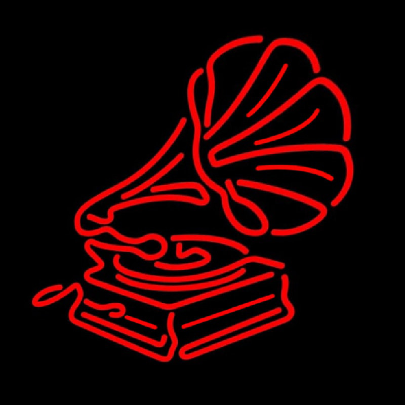 Custom Gramophone Music Neon Sign USA