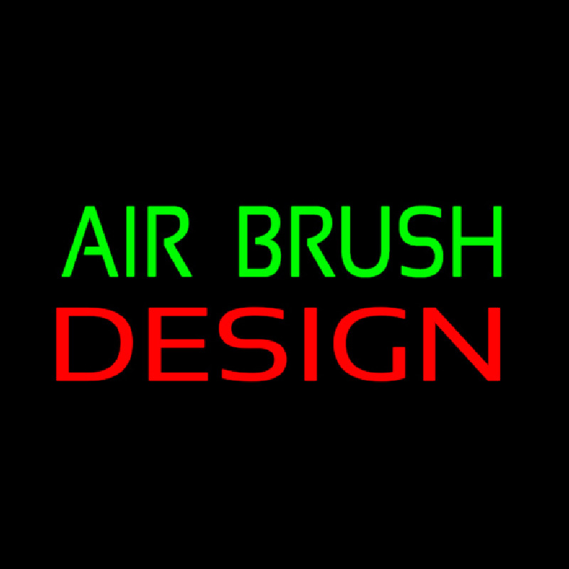 Custom Green Air Brush Design Neon Sign USA