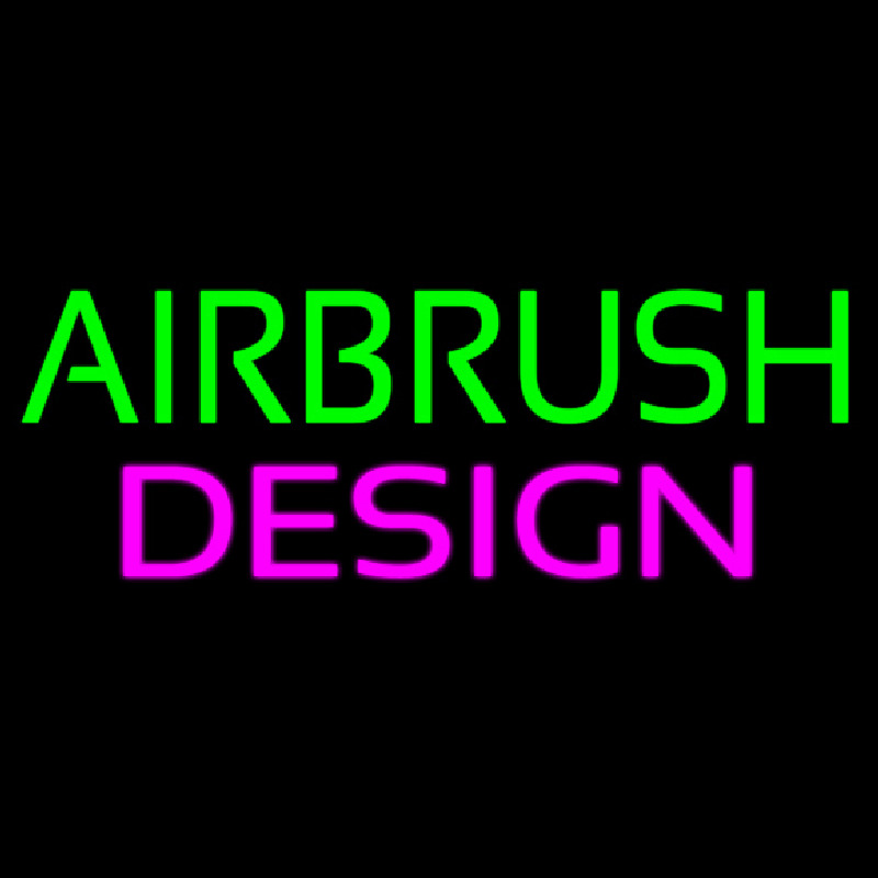 Custom Green Airbrush Design Neon Sign USA