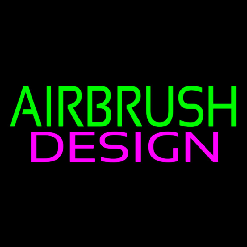 Custom Green Airbrush Pink Design Neon Sign USA