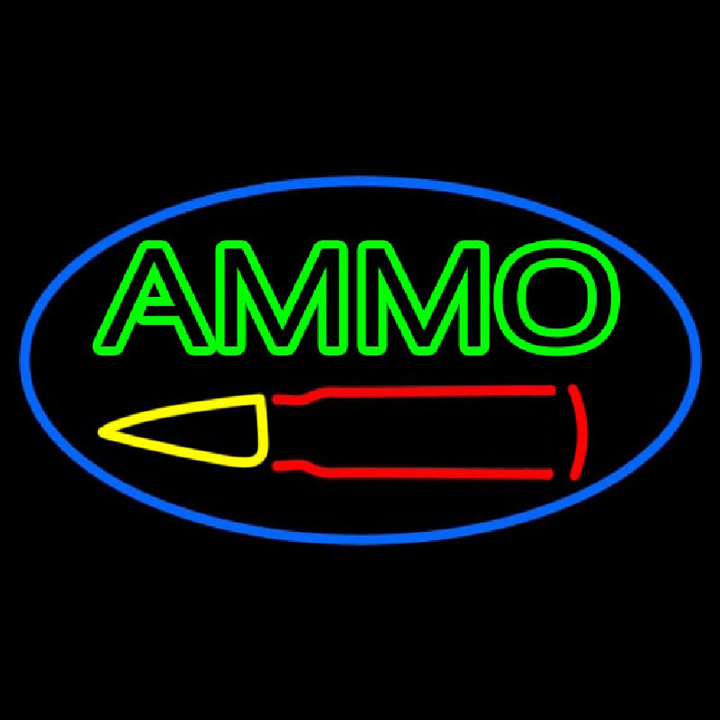 Custom Green Ammo Neon Sign USA