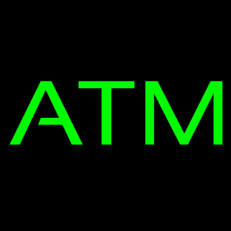 Custom Green Atm Neon Sign USA