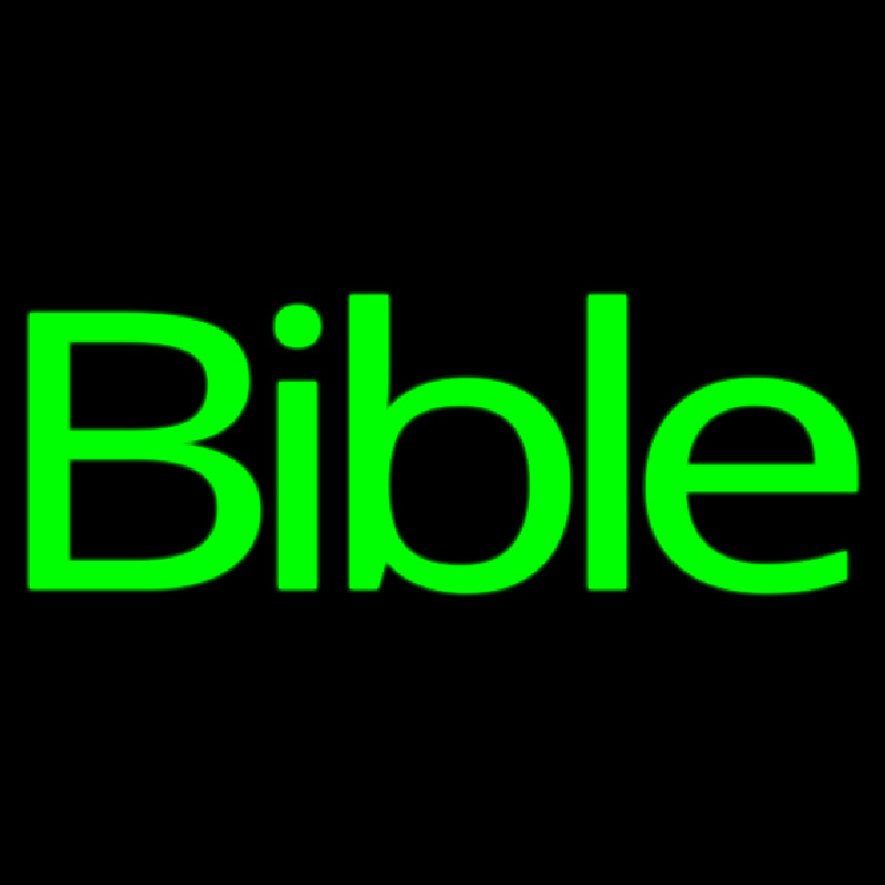 Custom Green Bible Neon Sign USA