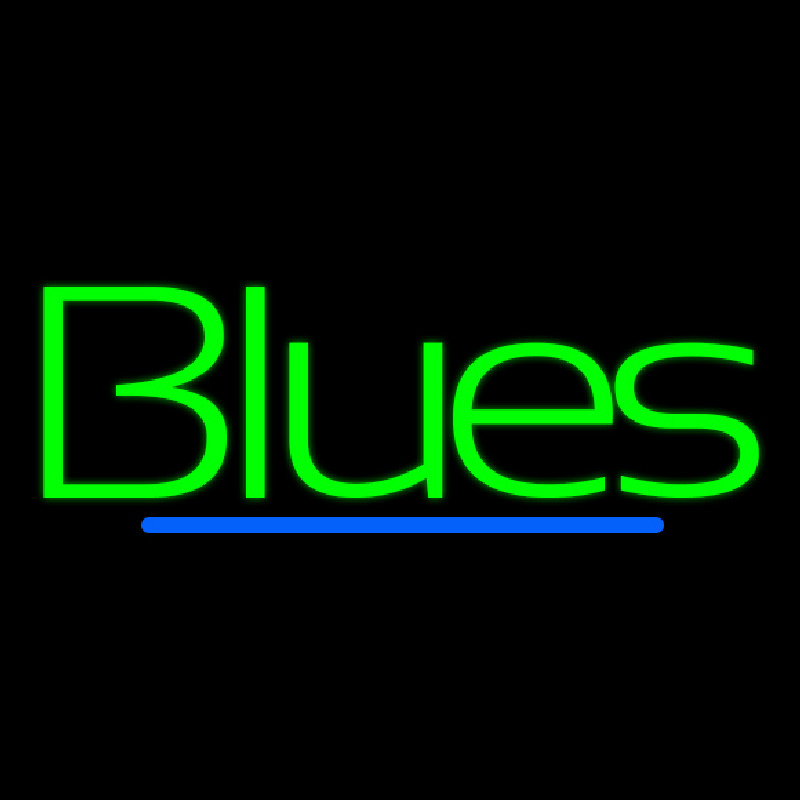 Custom Green Blues Cursive 2 Neon Sign USA