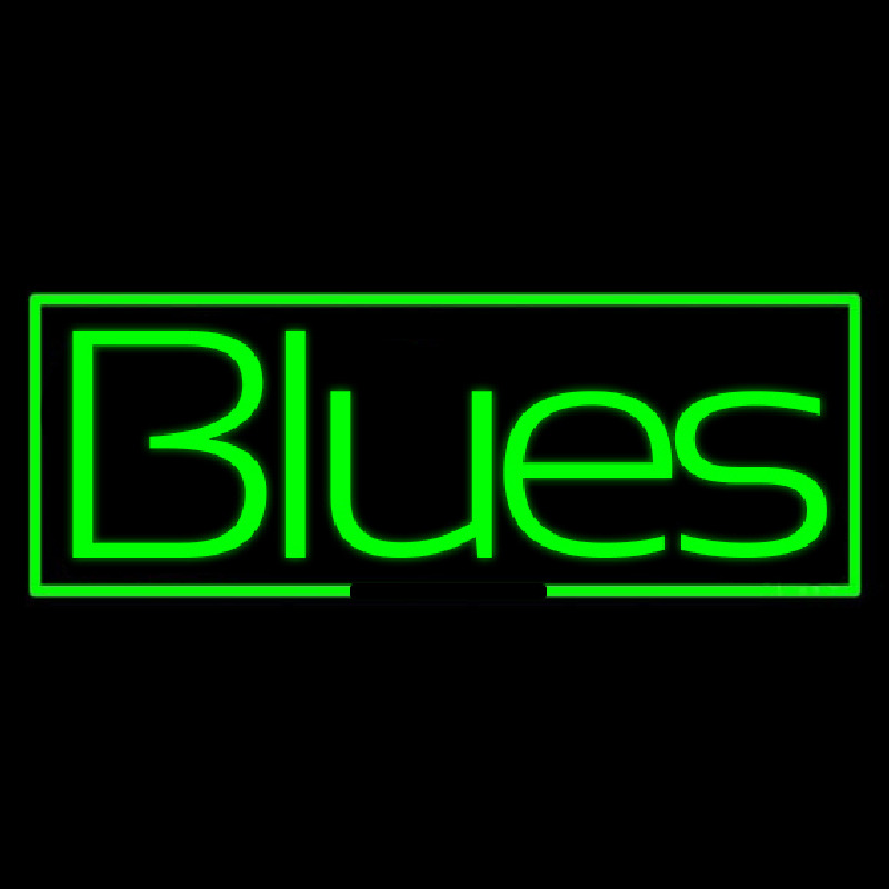 Custom Green Blues Cursive Neon Sign USA