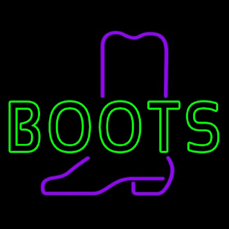 Custom Green Boots Neon Sign USA