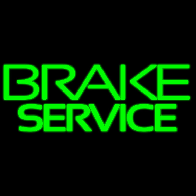 Custom Green Brake Service Neon Sign USA