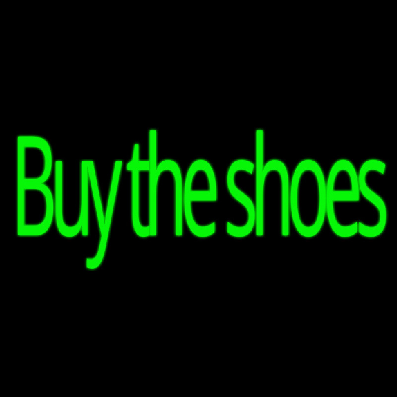 Custom Green Buy The Shoes Neon Sign USA
