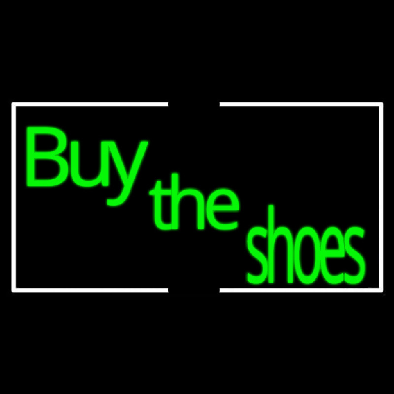 Custom Green Buy The Shoes With Border Neon Sign USA