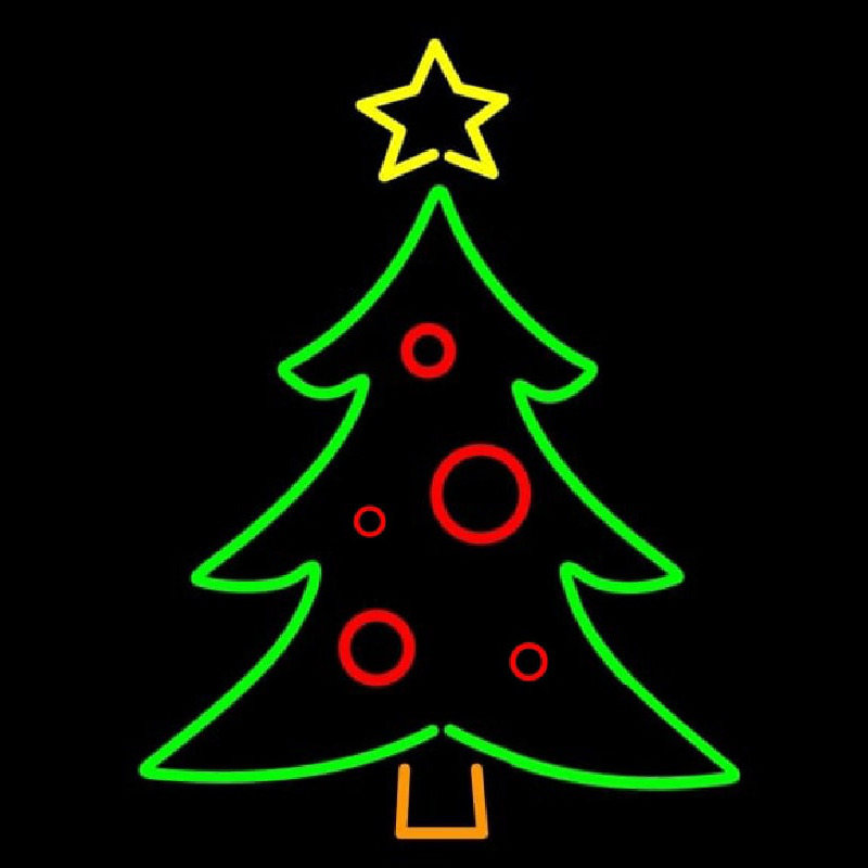 Custom Green Christmas Tree Neon Sign USA