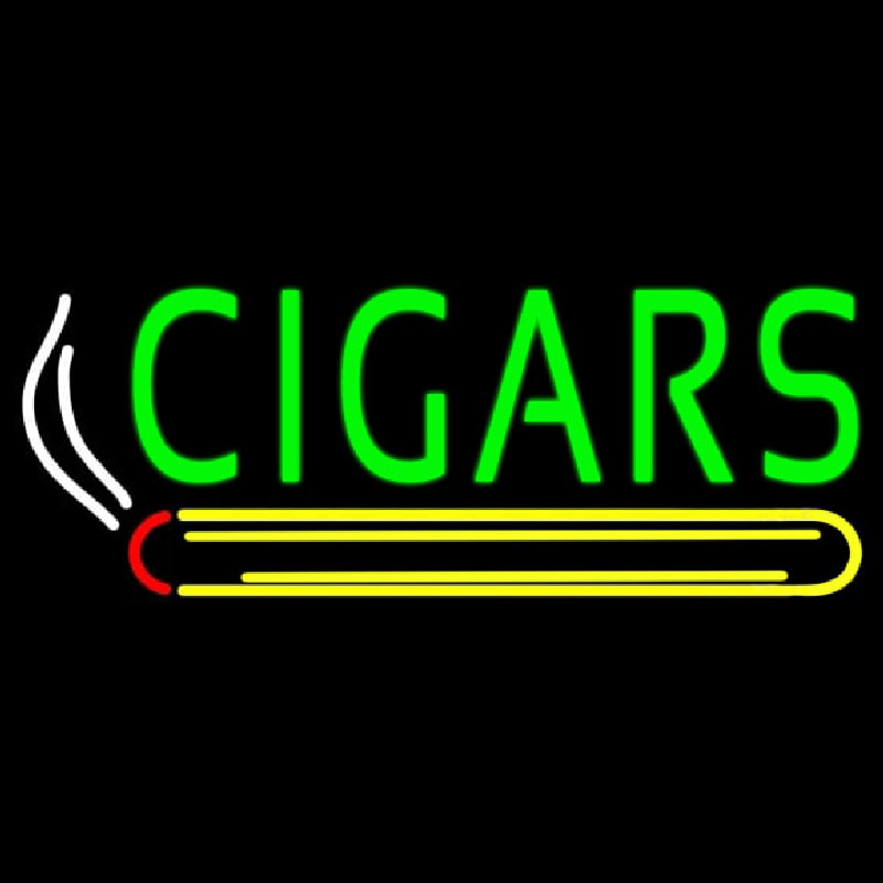 Custom Green Cigars Logo Neon Sign USA