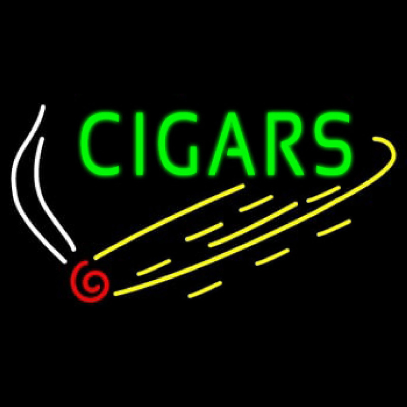 Custom Green Cigars Neon Sign USA