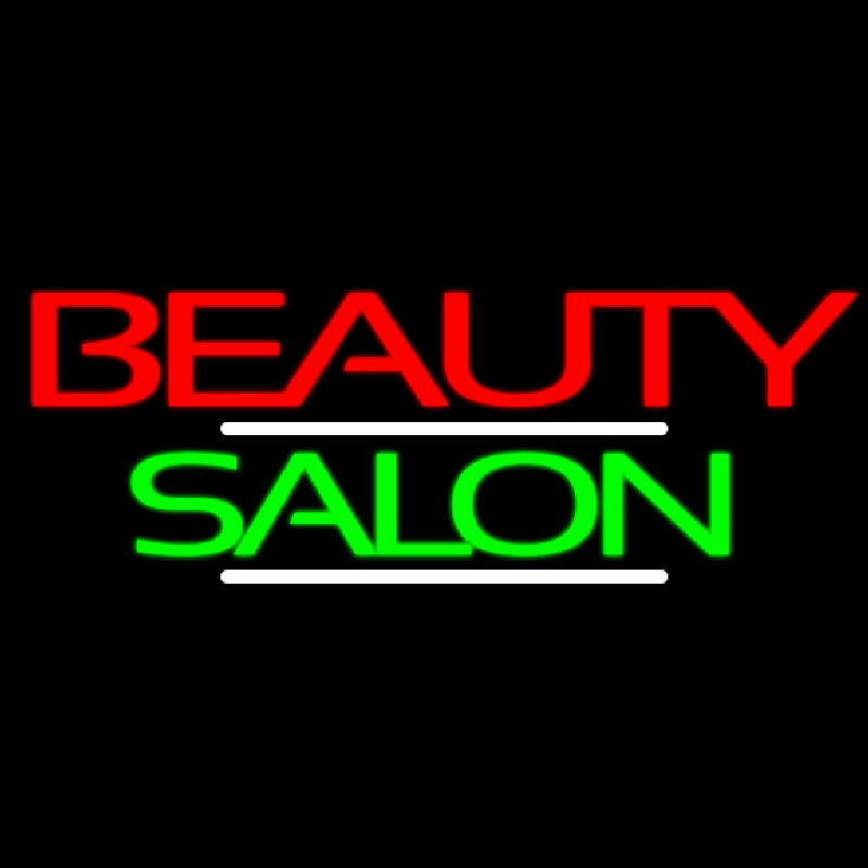 Custom Green Cursive Beauty Block Salon Neon Sign USA