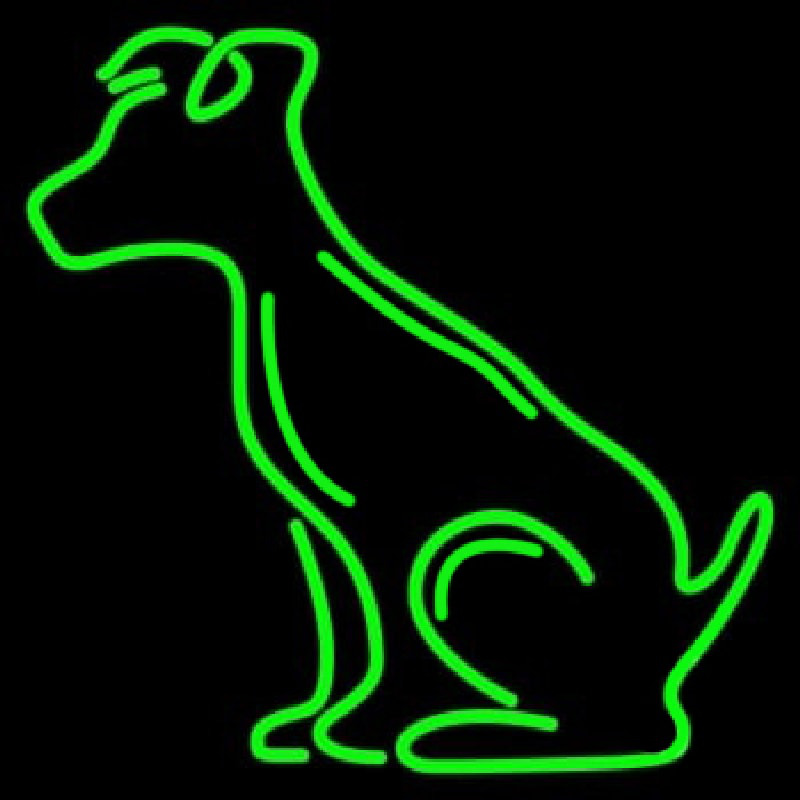 Custom Green Dog Neon Sign USA