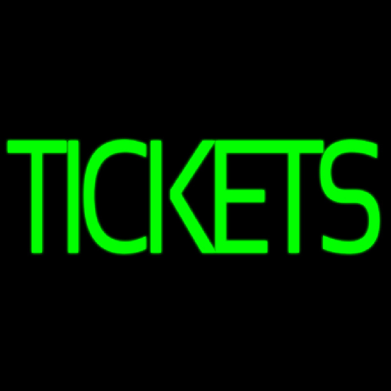 Custom Green Double Stroke Tickets Neon Sign USA