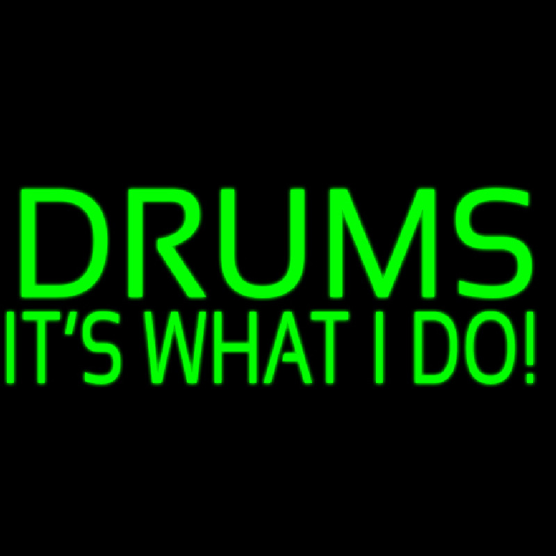 Custom Green Drums 2 Neon Sign USA